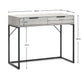 Bali 2 Drawer Dressing Table/Desk - Grey Oak