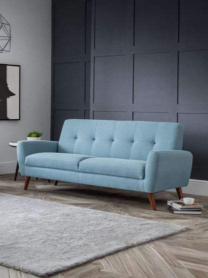Monza 3 Seater Compact Retro Sofa - Blue