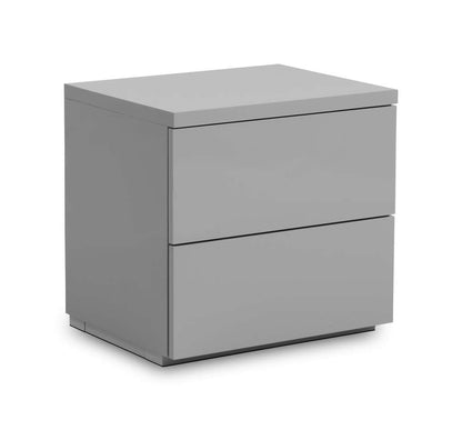 Monaco 2 Drw Bedside - Grey Gloss
