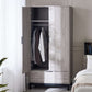 Bali 2 Door 1 Drawer Wardrobe - Grey Oak