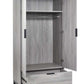 Bali 2 Door 1 Drawer Wardrobe - Grey Oak