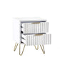 Murano 2 Drawer Bedside - Matt White