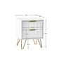 Murano 2 Drawer Bedside - Matt White