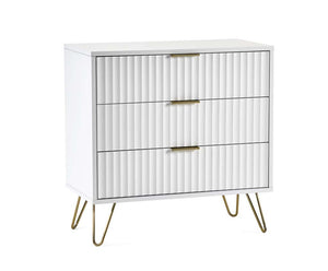 Murano 3 Drawer Chest - Matt White