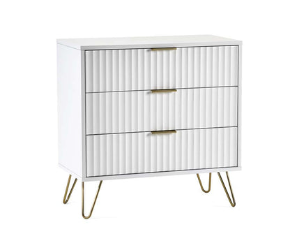 Murano 3 Drawer Chest - Matt White