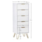 Murano 5 Drawer Tallboy - Matt White