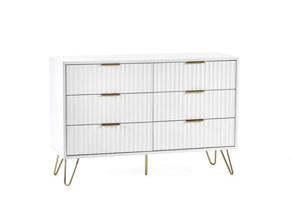 Murano 6 Drawer Chest - Matt White