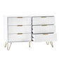 Murano 6 Drawer Chest - Matt White