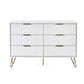 Murano 6 Drawer Chest - Matt White