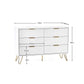 Murano 6 Drawer Chest - Matt White