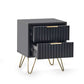 Murano Lamp Table - Matt Black