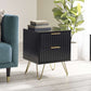 Murano Lamp Table - Matt Black