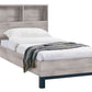 Bali Bookcase Headboard Bed 90cm - Grey Oak