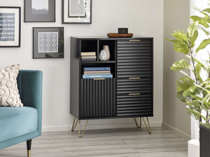 Murano 2 Door 2 Drawer Sideboard - Matt Black