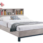 Bali Bookcase Headboard Bed 135cm - Grey Oak