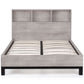 Bali Bookcase Headboard Bed 135cm - Grey Oak