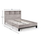 Bali Bookcase Headboard Bed 135cm - Grey Oak