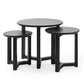 Nidri Black Nest Of 3 Tables