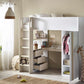 Ocean Highsleeper Pale Wood & White