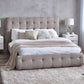Odette Double Bed 135Cm - Light Taupe