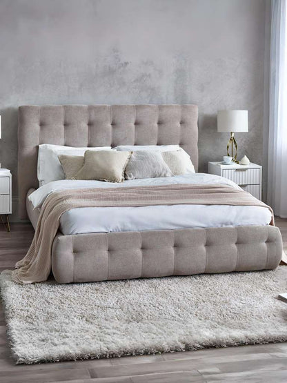 Odette King Bed 150Cm - Light Taupe