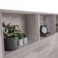 Bali Bookcase Headboard Bed 150cm - Grey Oak