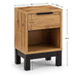 Bali 1 Drawer Bedside - Light Oak