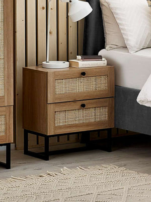 Padstow 2 Drawer Bedside - Oak