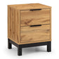Bali 2 Drawer Bedside - Light Oak