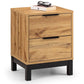 Bali 2 Drawer Bedside - Light Oak