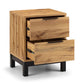 Bali 2 Drawer Bedside - Light Oak