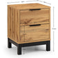 Bali 2 Drawer Bedside - Light Oak