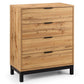 Bali 4 Drawer Chest - Light Oak