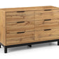 Bali 6 Drawer Wide Chest - Light Oak