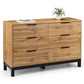 Bali 6 Drawer Wide Chest - Light Oak