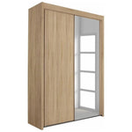 Imperial 2 Door 1 Mirror Artisan Oak Sliding Wardrobe (151cm wide)-Furniture-Rauch-197 cm-Levines Furniture