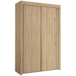 Imperial 2 Door Sonoma Oak Sliding Wardrobe (151cm wide)-Furniture-Rauch-197 cm-Levines Furniture