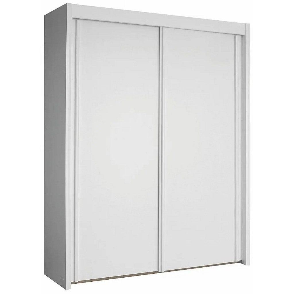 Imperial 2 Door White Sliding Wardrobe (151cm wide)-Furniture-Rauch-197 cm-Levines Furniture