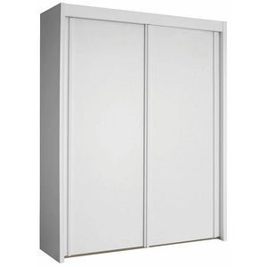 Imperial 2 Door White Sliding Wardrobe (151cm wide)-Furniture-Rauch-197 cm-Levines Furniture