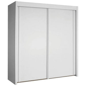Imperial 2 Door White Sliding Wardrobe (181cm wide)-Furniture-Rauch-197 cm-Levines Furniture