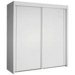 Imperial 2 Door White Sliding Wardrobe (201 cm wide)-Furniture-Rauch-197 cm-Levines Furniture