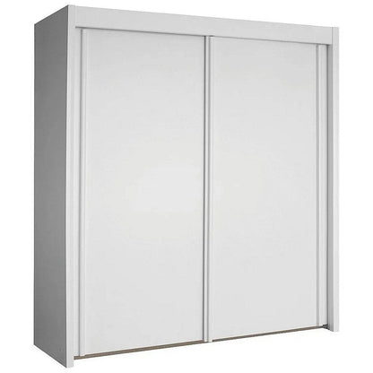 Imperial 2 Door White Sliding Wardrobe (201 cm wide)-Furniture-Rauch-197 cm-Levines Furniture