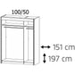 Imperial 2 Mirror Door Sonoma Oak Sliding Wardrobe (151cm wide)-Furniture-Rauch-197 cm-Levines Furniture