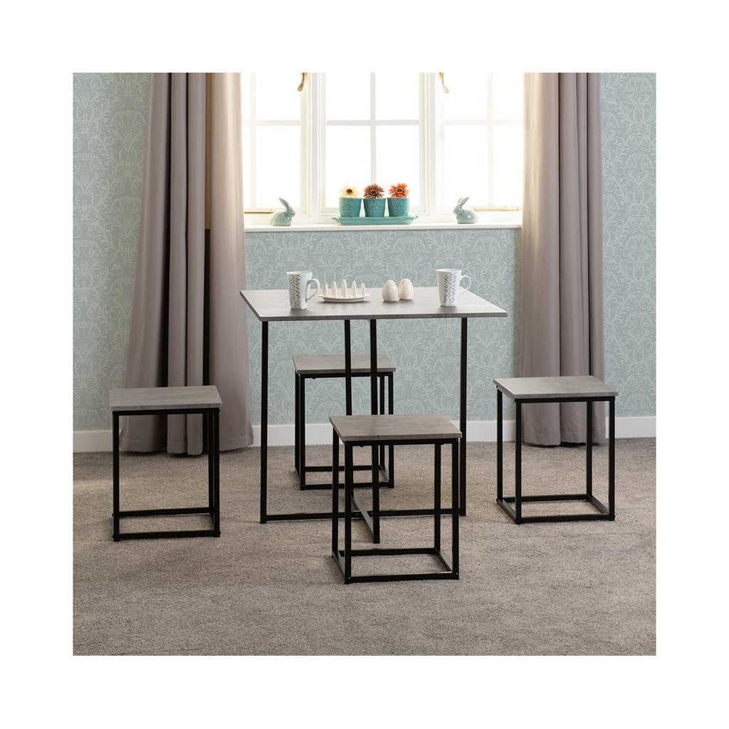 Kent Stowaway Dining Set-Furniture-Seconique-Sonoma Oak Effect/Black-Levines Furniture