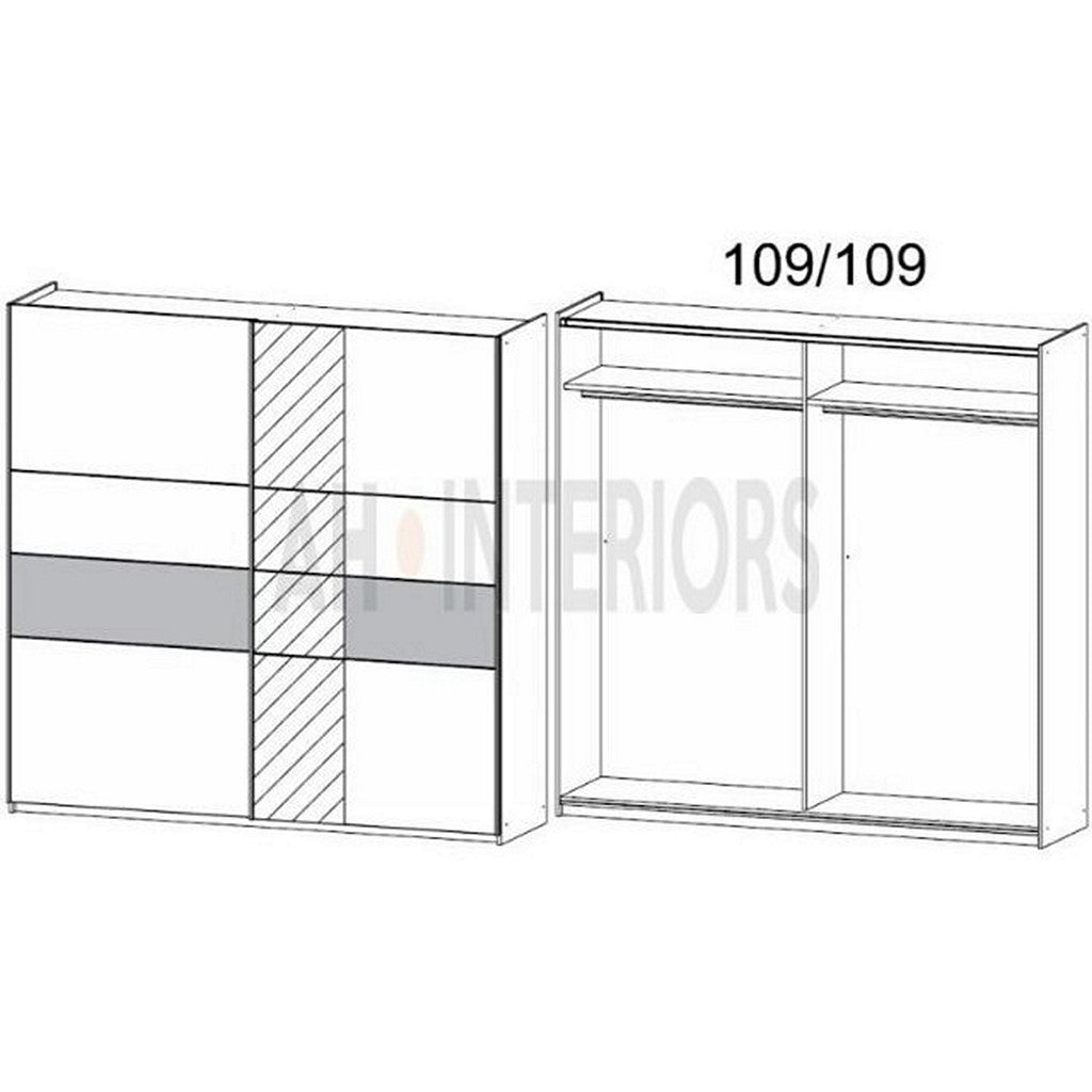 Korbach Wardrobe-Furniture-Rauch-218 cm wide-Levines Furniture