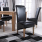 Krista Roll Back Bonded Leather Black Dining Chair-Furniture-Shankar-Levines Furniture