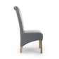 Krista Roll Back Bonded Leather Grey Dining Chair-Furniture-Shankar-Levines Furniture