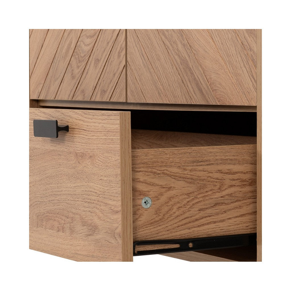 Leon 2 Door Combination Wardrobe-Furniture-Seconique-Levines Furniture