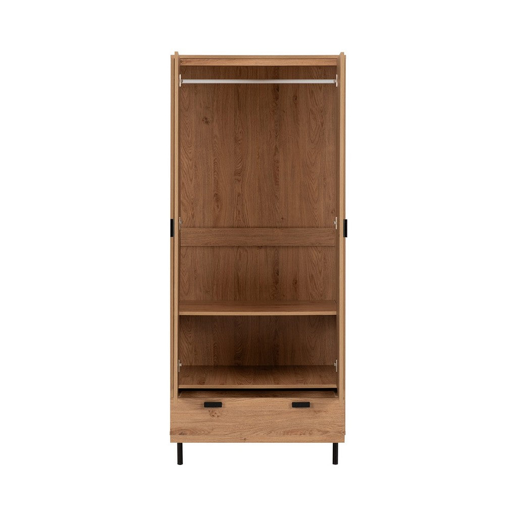 Leon 2 Door Combination Wardrobe-Furniture-Seconique-Levines Furniture