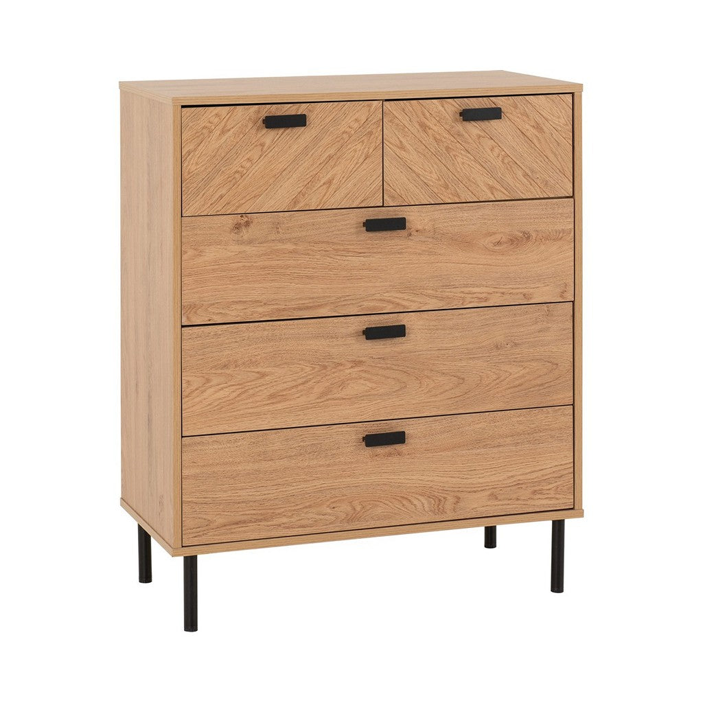 Leon 3 + 2 Drawer Chest-Furniture-Seconique-Levines Furniture